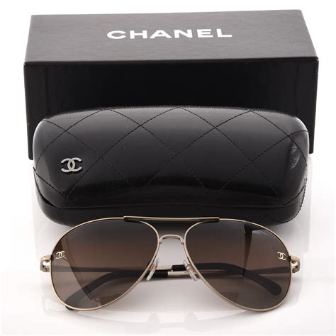 chanel cc aviator sunglasses